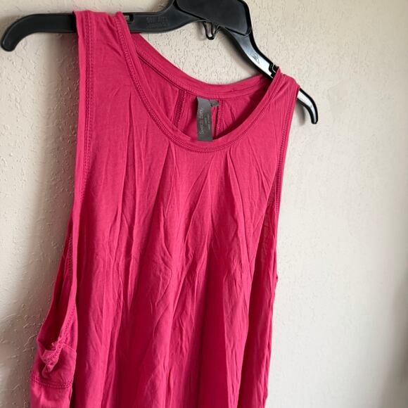 Sweaty Betty Hot Pink Flowy Relaxed Draped Athletic Tank Top Womens XL Workout - Picture 2 of 5